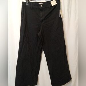 NWT High Rise Sailor Wide Leg Black Jeans...Fitted Hip, Relaxed Thigh
